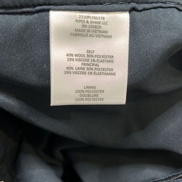 Veronica Beard Dova Prince Of Wales NEW Checked Wool Straight-leg Pants $595 - Picture 5 of 7